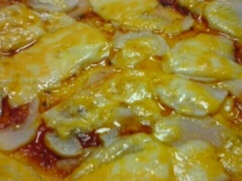 トルティーヤで作る、ほくほく山芋のピザ風